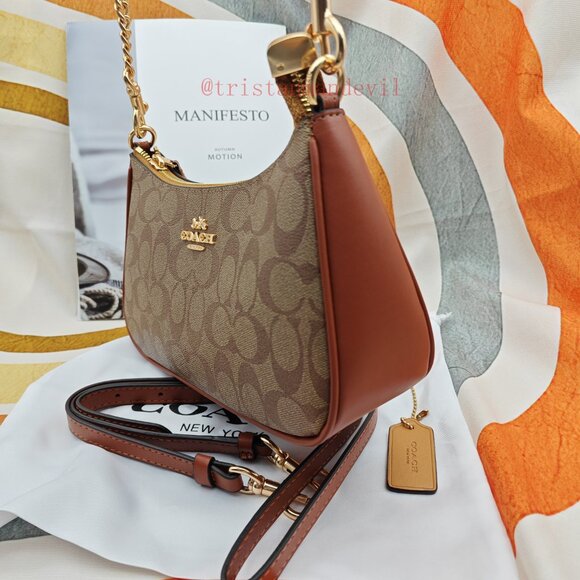 Coach Teri Shoulder Bag In Signature Canvas brown - Picture 5 of 13